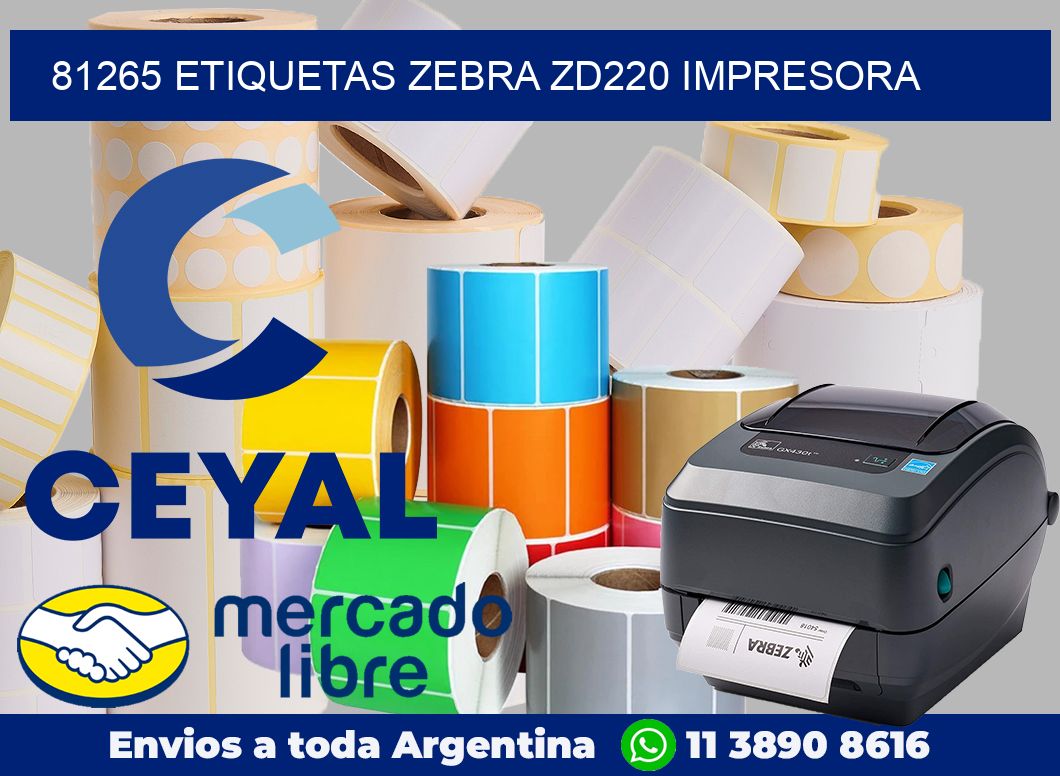 81265 etiquetas Zebra zd220 impresora