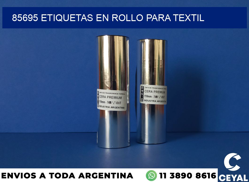 85695 etiquetas en rollo para textil