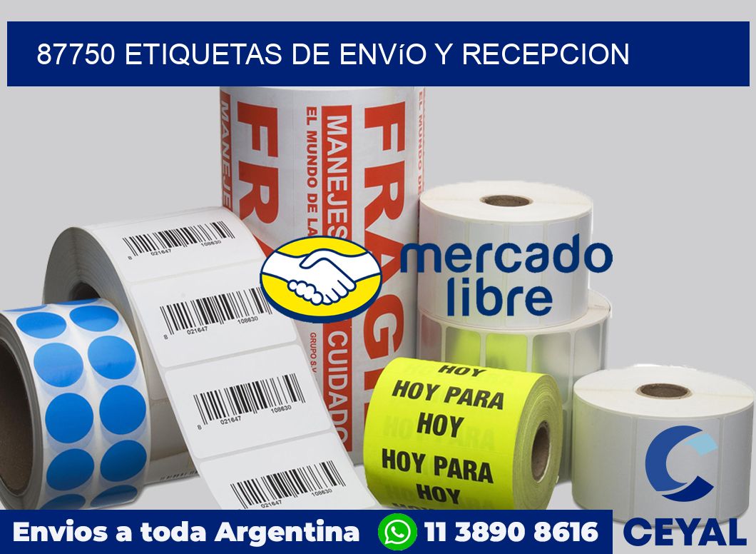 87750 Etiquetas de envío y recepcion