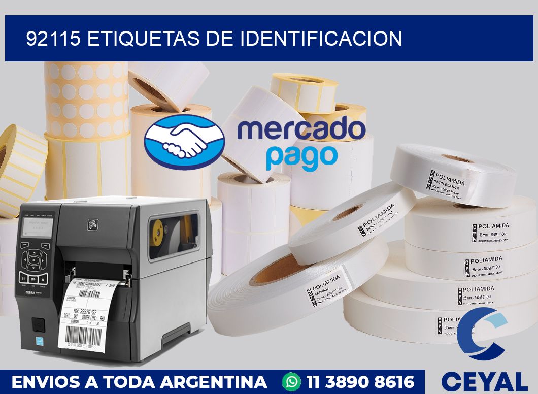 92115 Etiquetas de identificacion