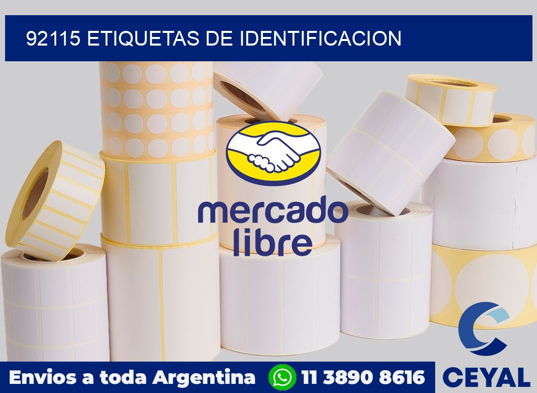 92115 Etiquetas de identificacion