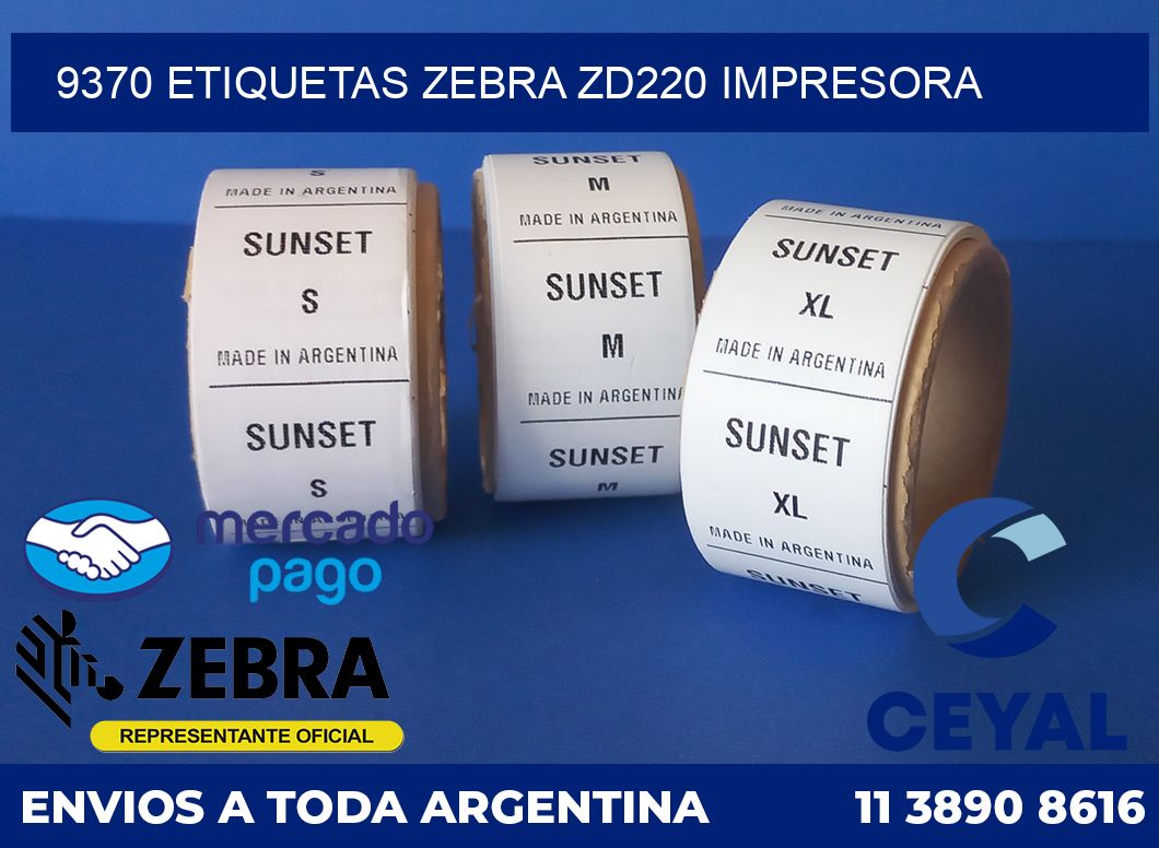 9370 etiquetas Zebra zd220 impresora