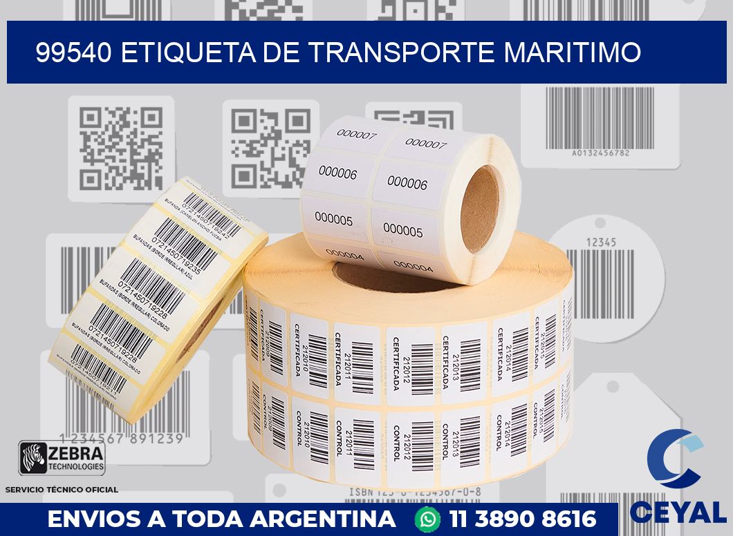 99540 Etiqueta de transporte maritimo