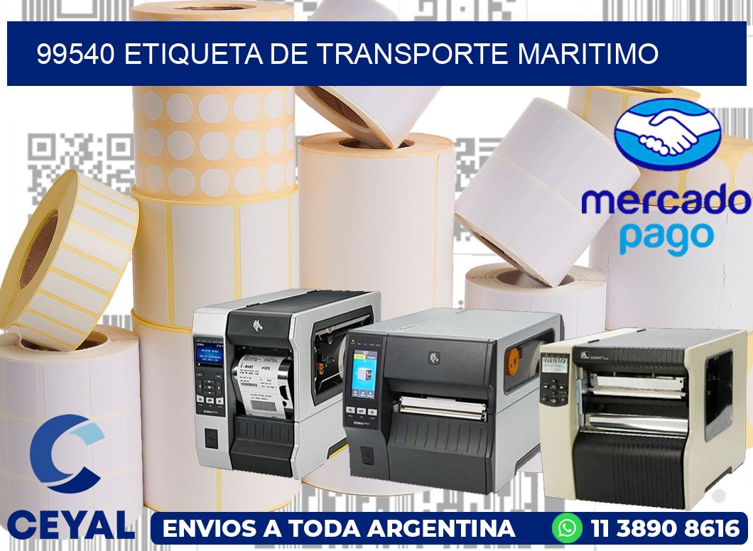 99540 Etiqueta de transporte maritimo