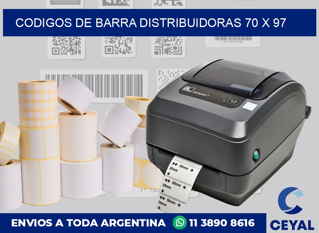Codigos de barra distribuidoras 70 x 97