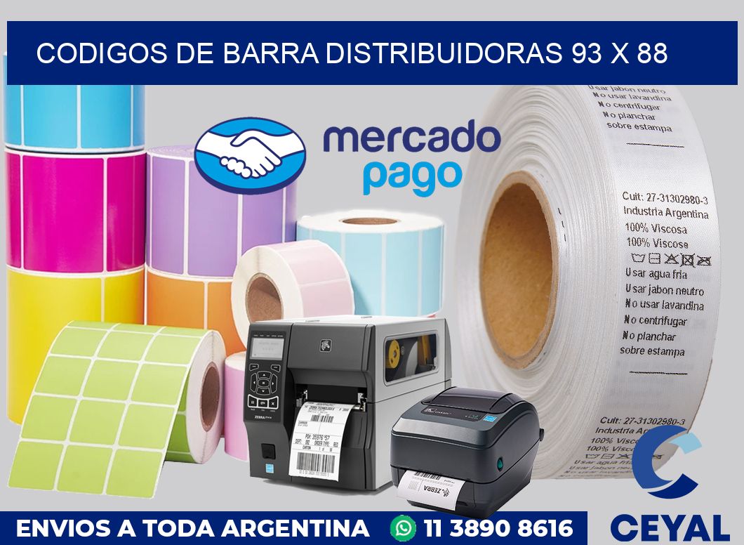 Codigos de barra distribuidoras 93 x 88