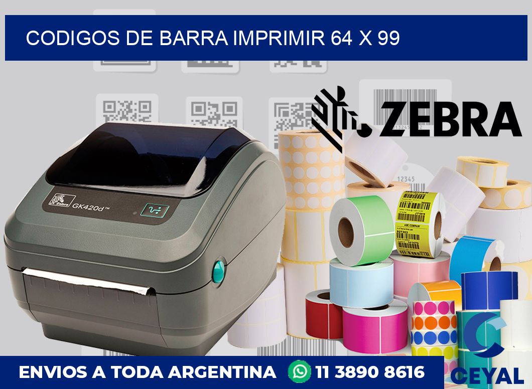 Codigos de barra imprimir 64 x 99