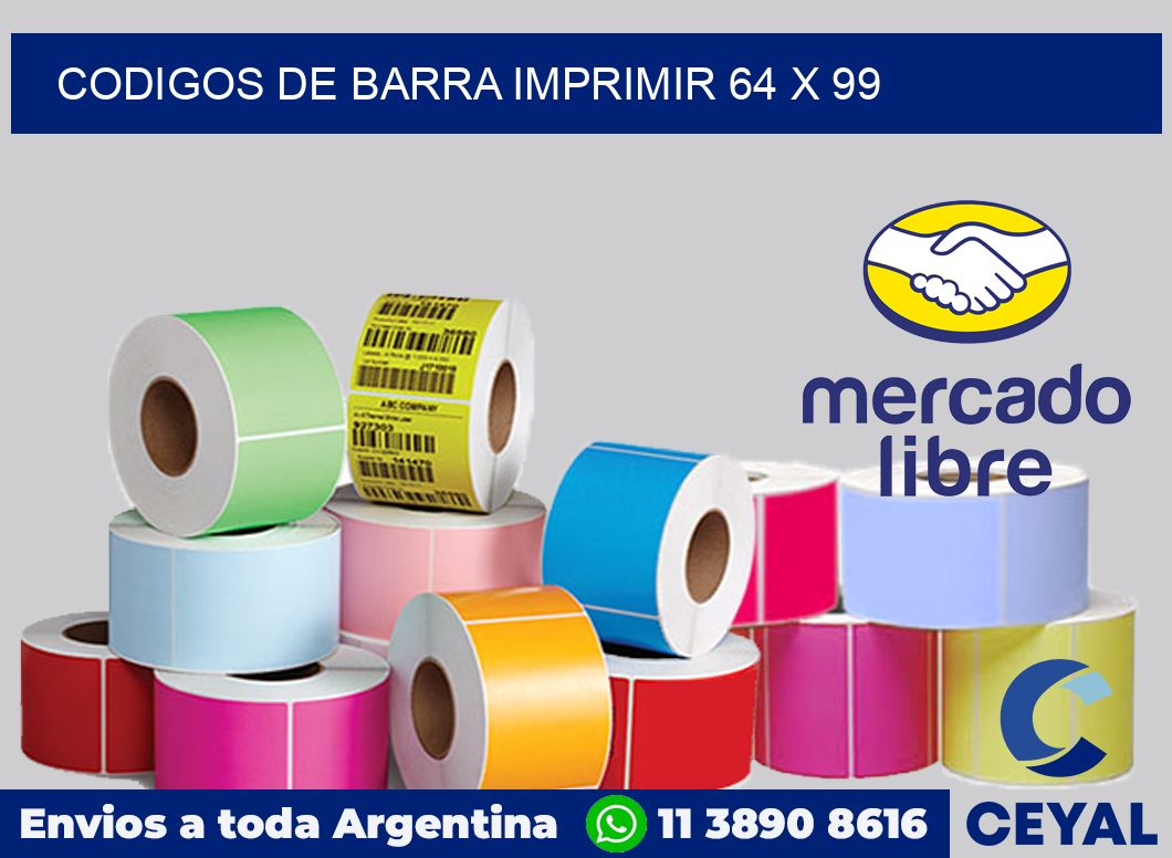 Codigos de barra imprimir 64 x 99