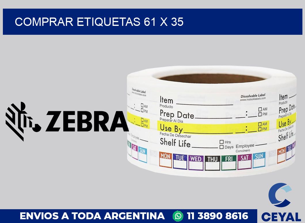 Comprar etiquetas 61 x 35