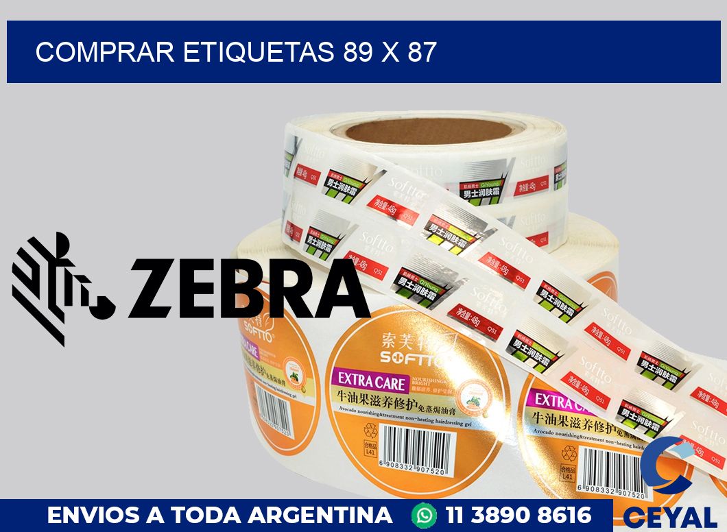 Comprar etiquetas 89 x 87
