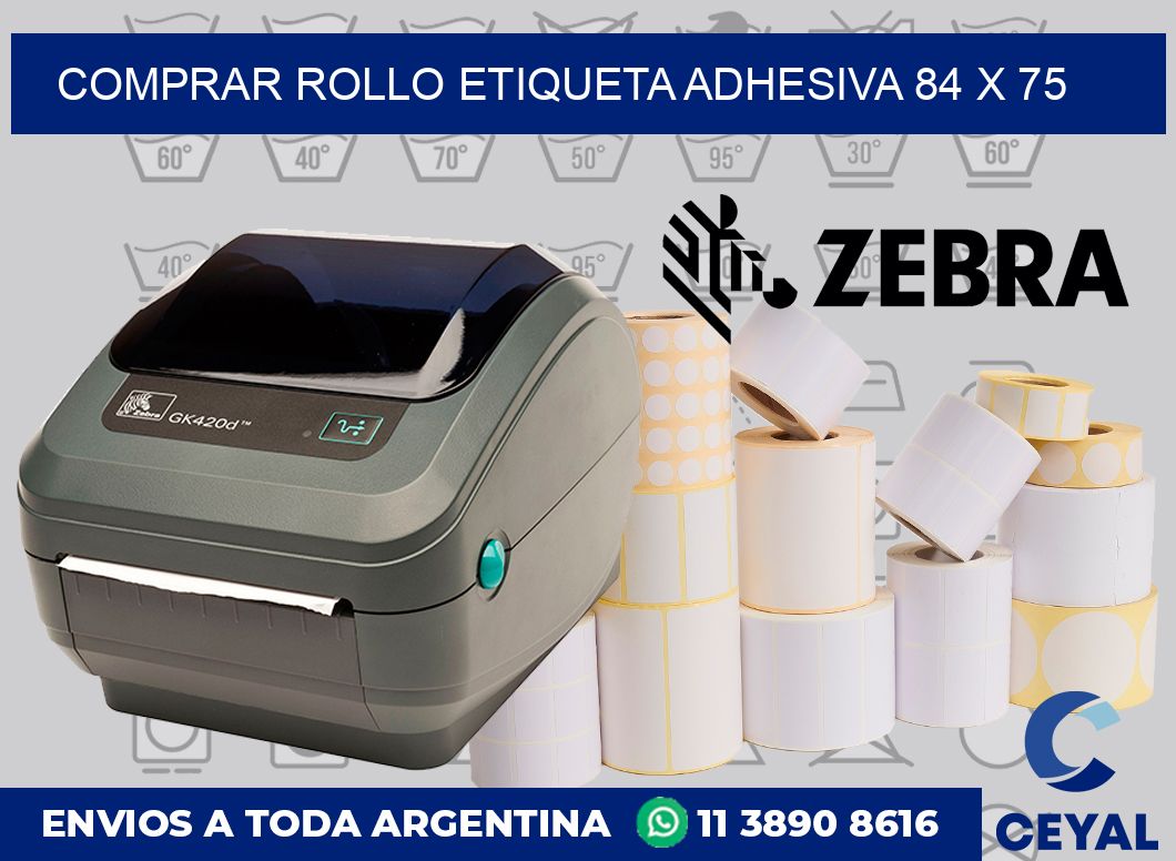 Comprar rollo etiqueta adhesiva 84 x 75