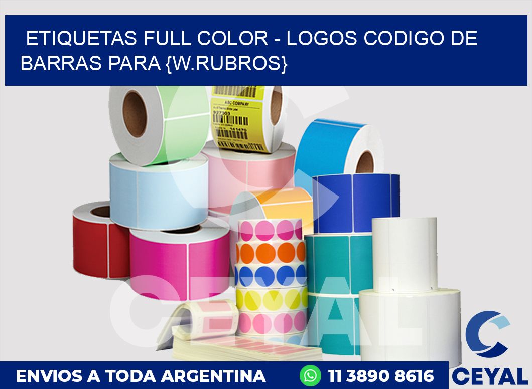 ETIQUETAS FULL COLOR - LOGOS Codigo de barras para Bandejas de verduras cortadas
