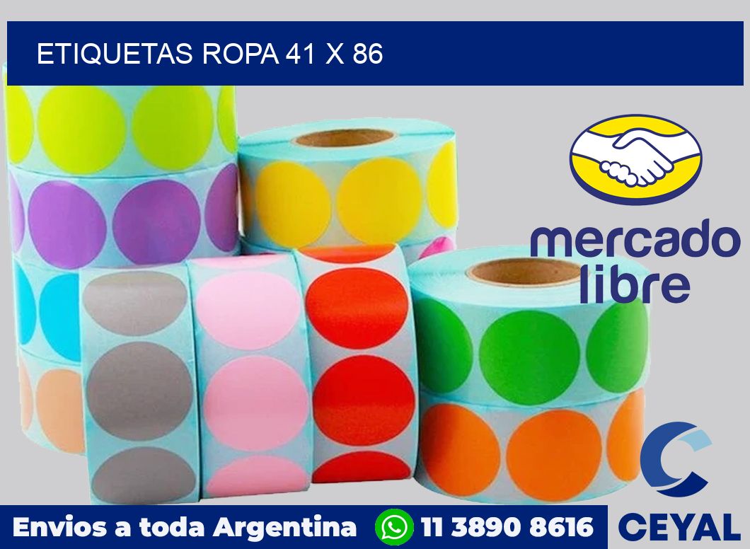 Etiquetas ropa 41 x 86
