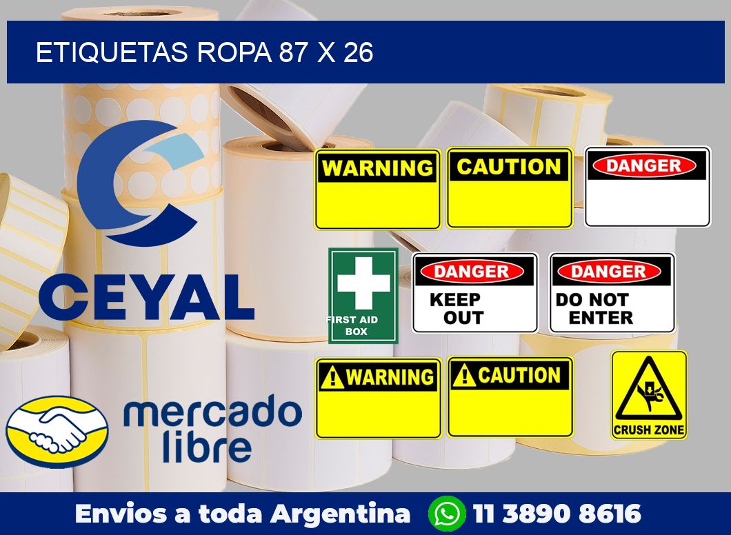 Etiquetas ropa 87 x 26