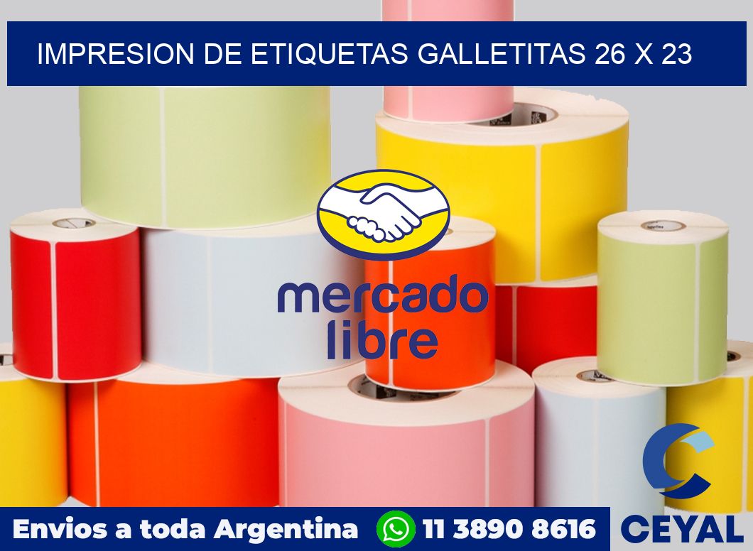 Impresion de etiquetas galletitas 26 x 23