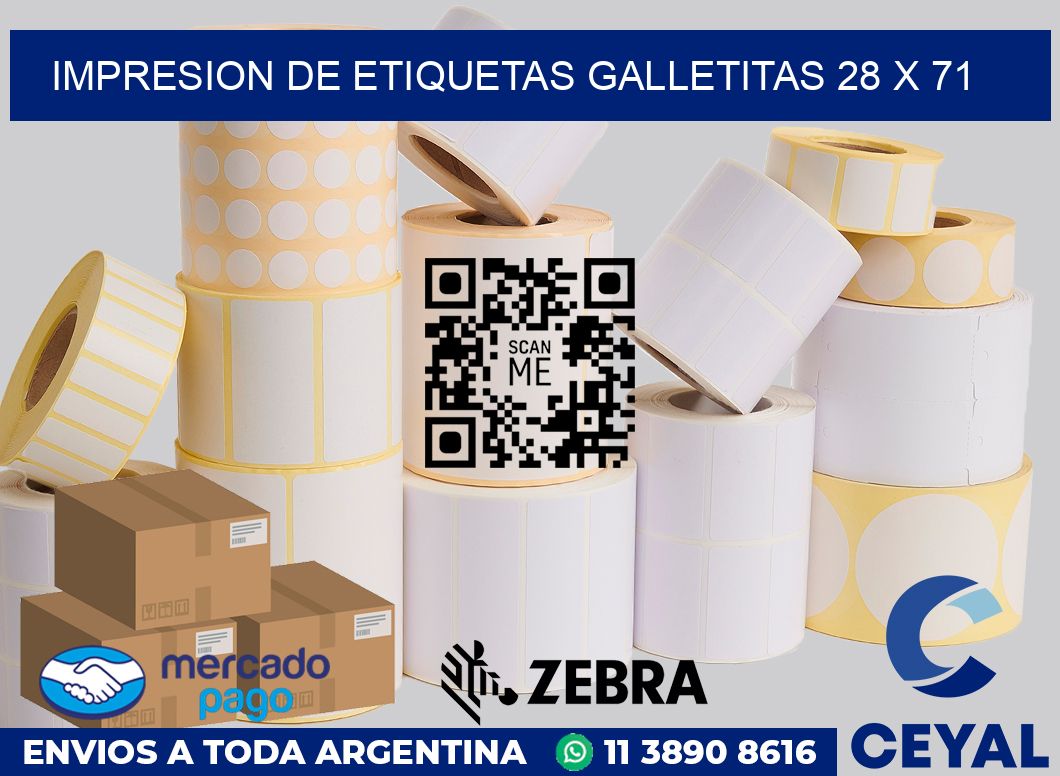 Impresion de etiquetas galletitas 28 x 71