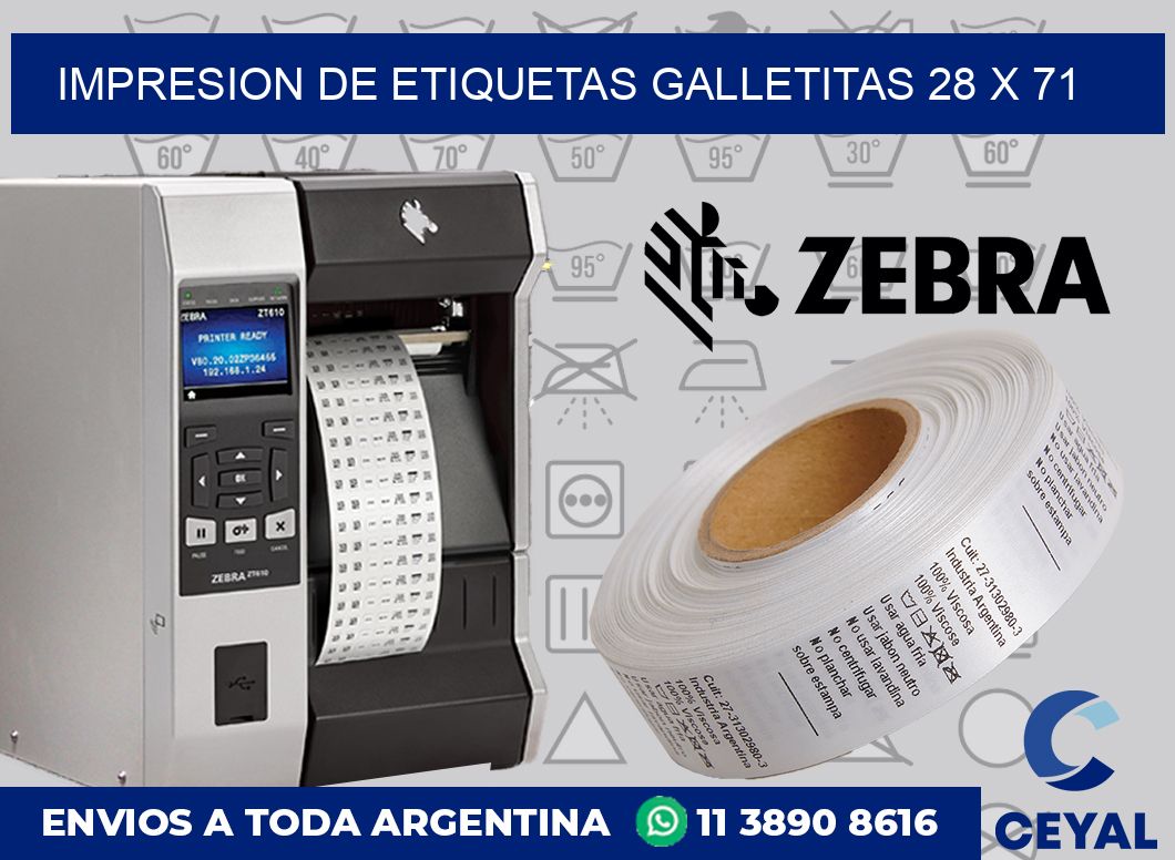 Impresion de etiquetas galletitas 28 x 71