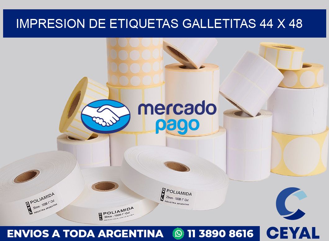 Impresion de etiquetas galletitas 44 x 48