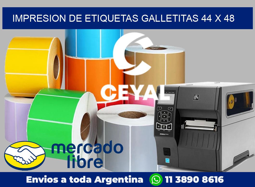 Impresion de etiquetas galletitas 44 x 48