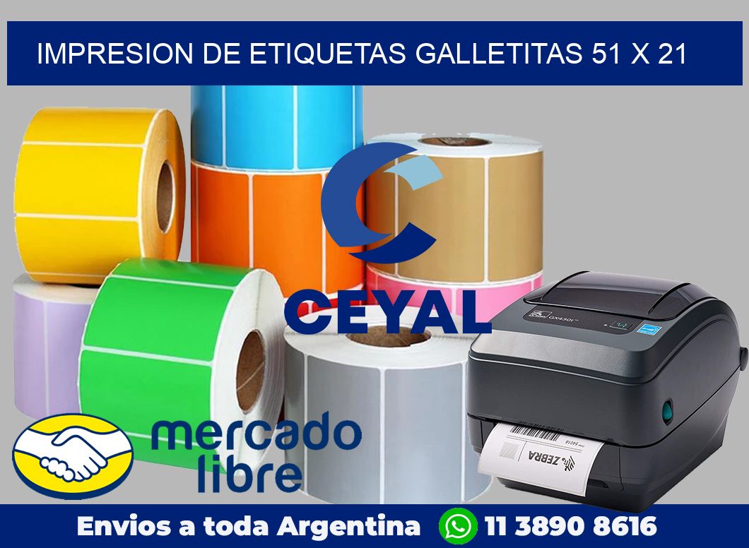 Impresion de etiquetas galletitas 51 x 21