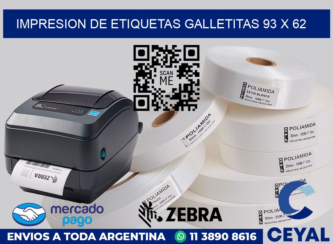 Impresion de etiquetas galletitas 93 x 62