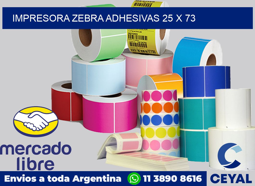 Impresora Zebra adhesivas 25 x 73