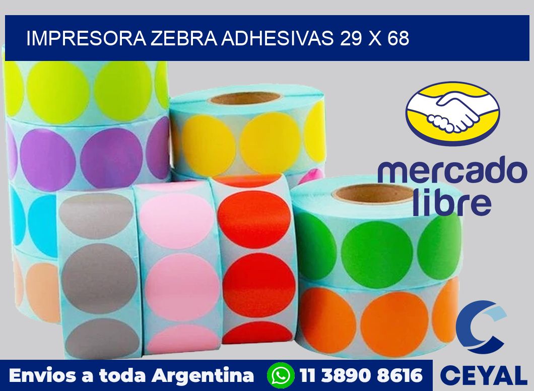 Impresora Zebra adhesivas 29 x 68