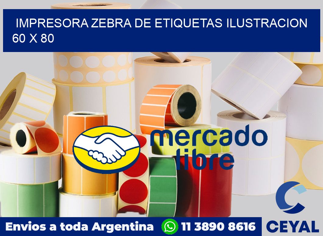 Impresora Zebra de etiquetas ilustracion 60 x 80