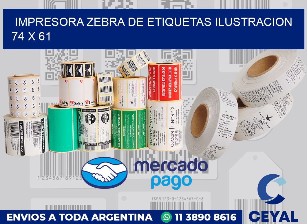 Impresora Zebra de etiquetas ilustracion 74 x 61
