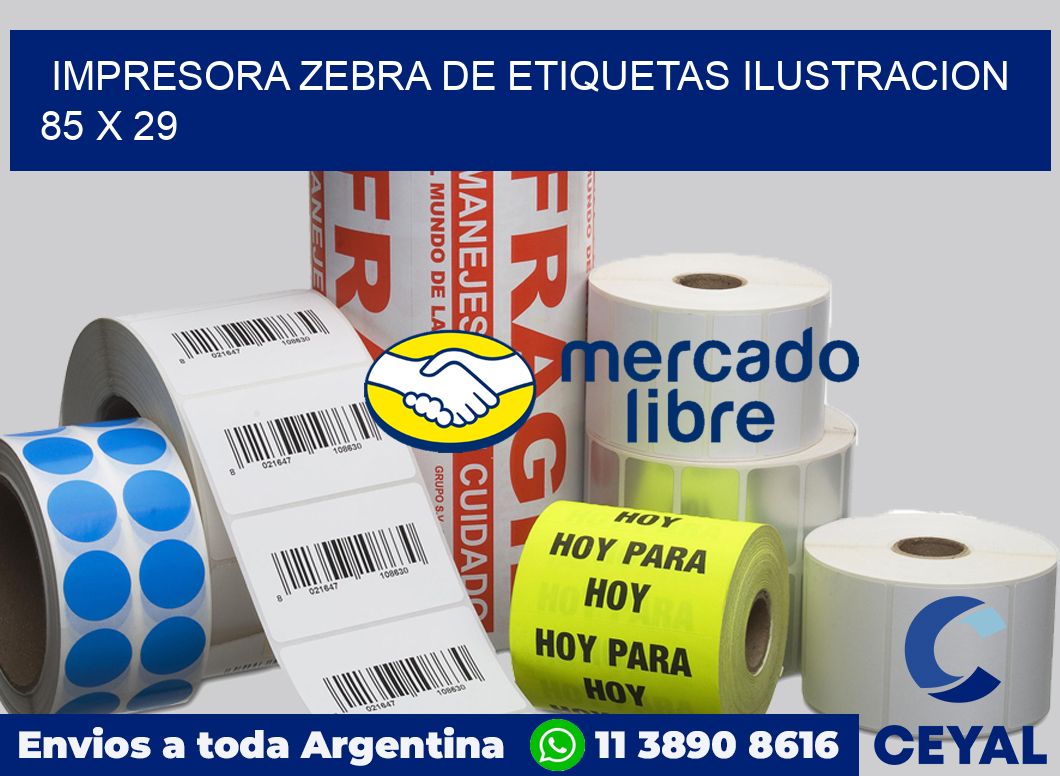 Impresora Zebra de etiquetas ilustracion 85 x 29