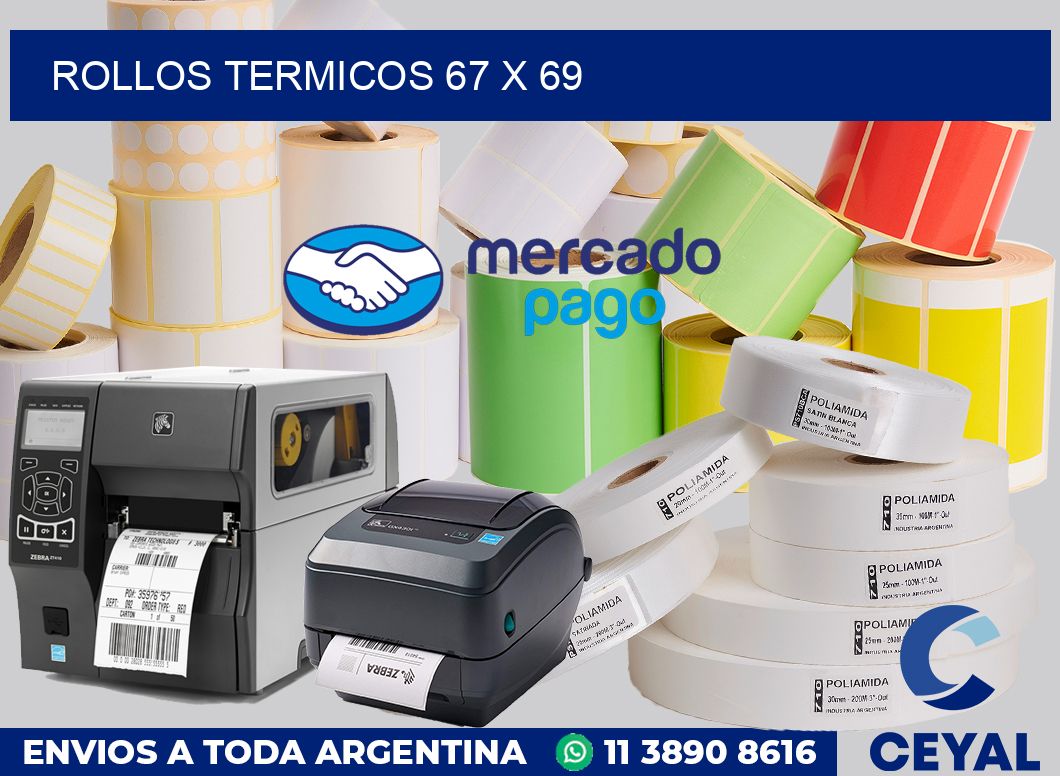 Rollos termicos 67 x 69