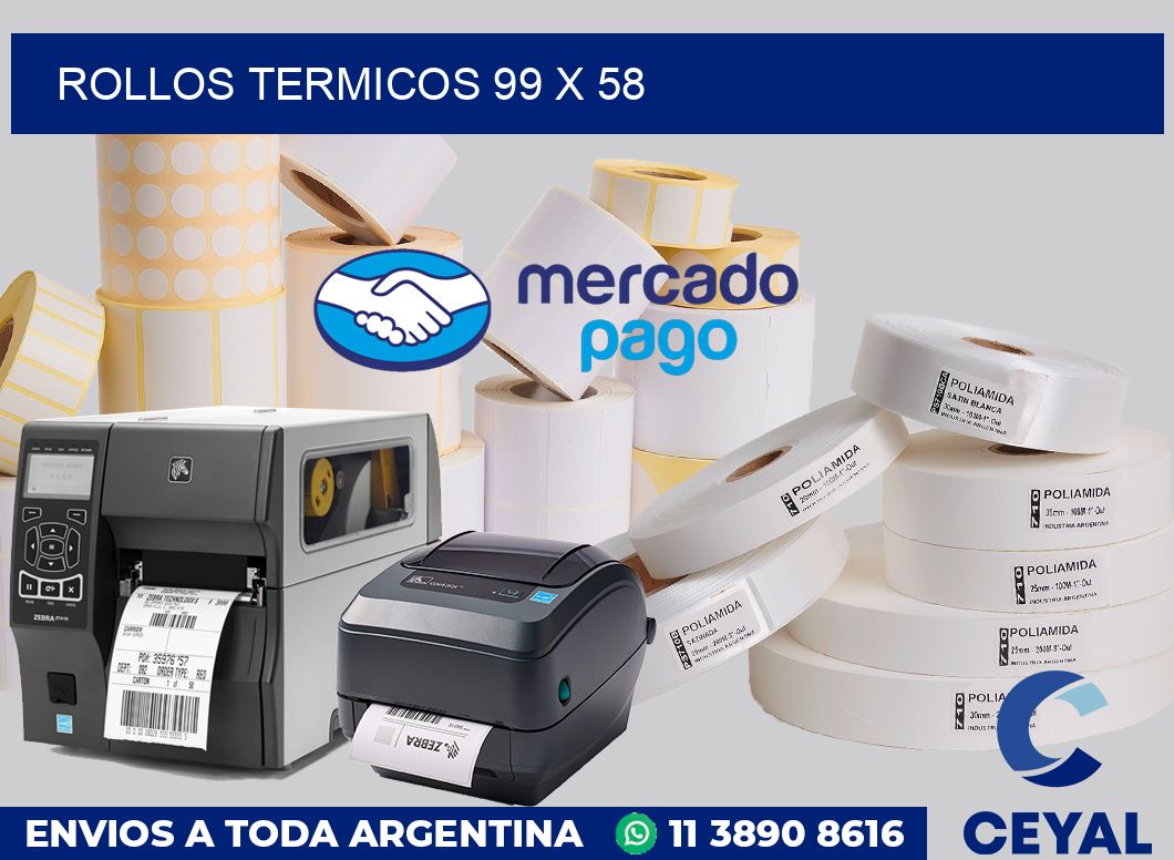 Rollos termicos 99 x 58