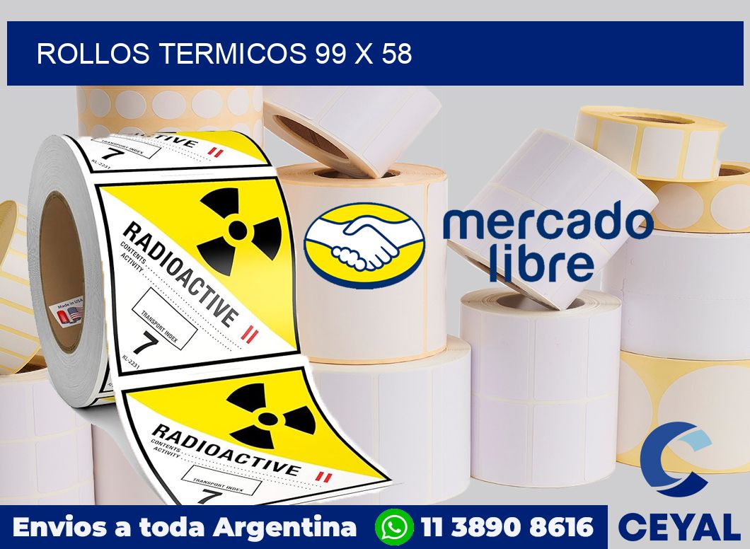 Rollos termicos 99 x 58