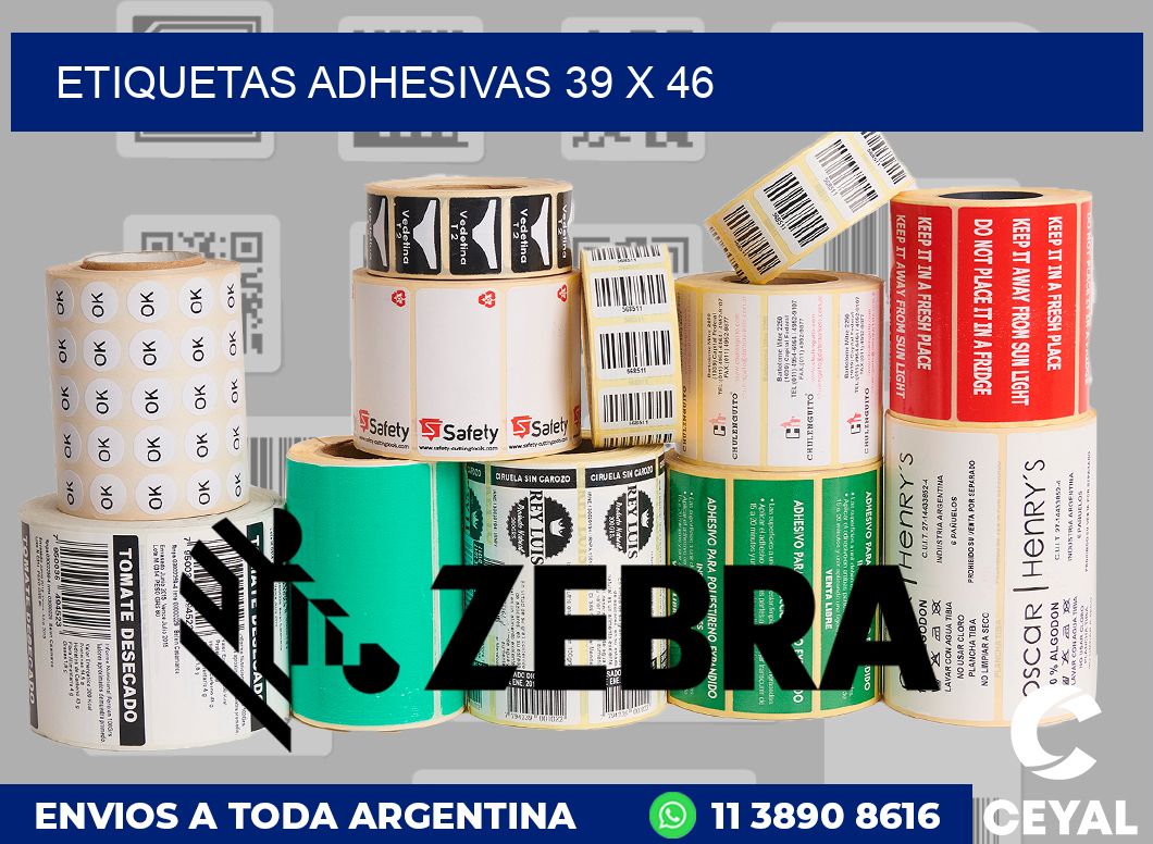 etiquetas adhesivas 39 x 46