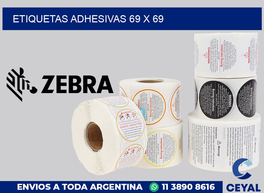 etiquetas adhesivas 69 x 69