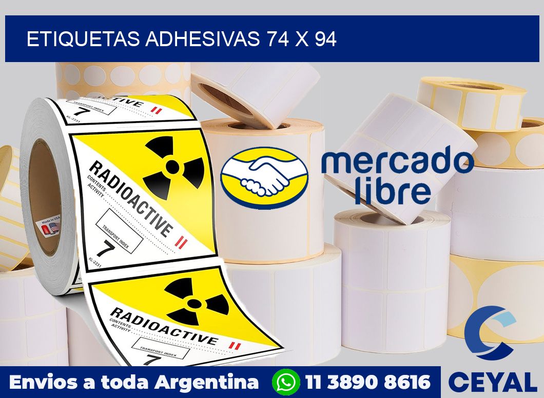 etiquetas adhesivas 74 x 94