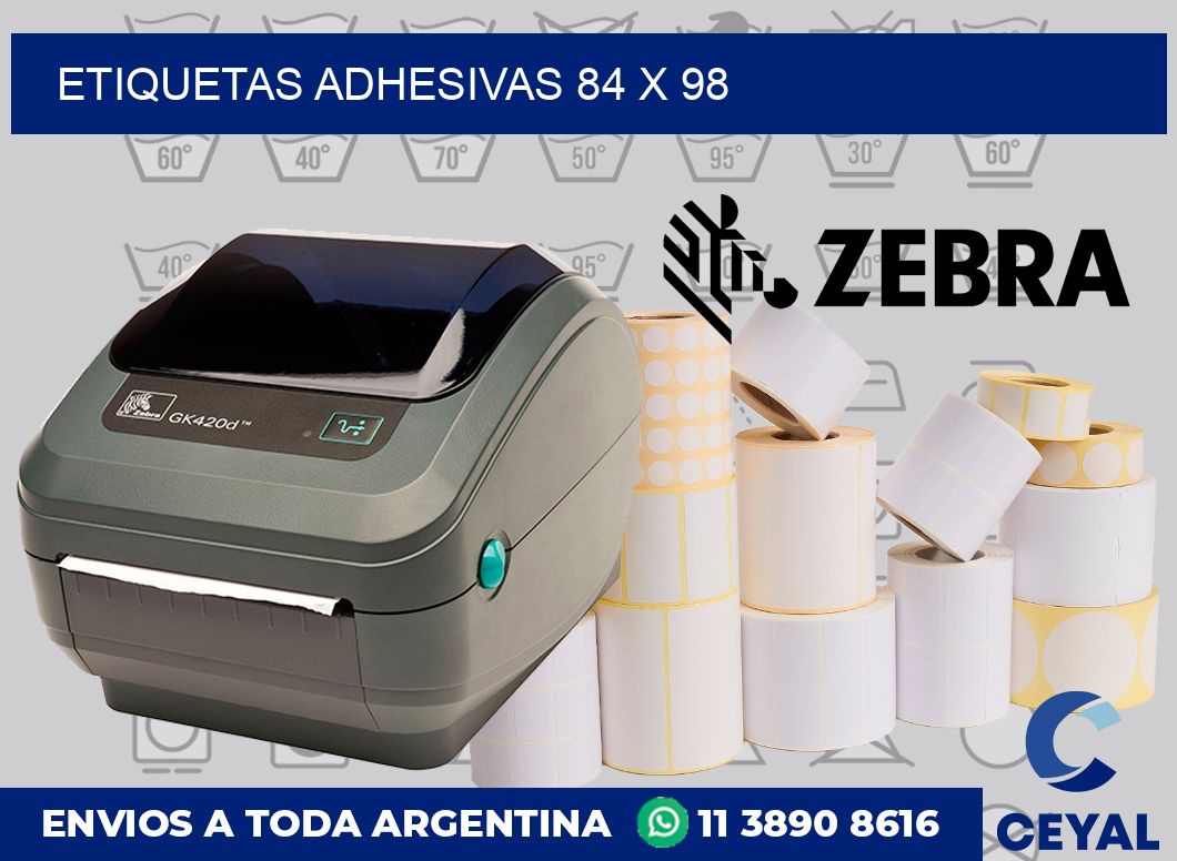 etiquetas adhesivas 84 x 98