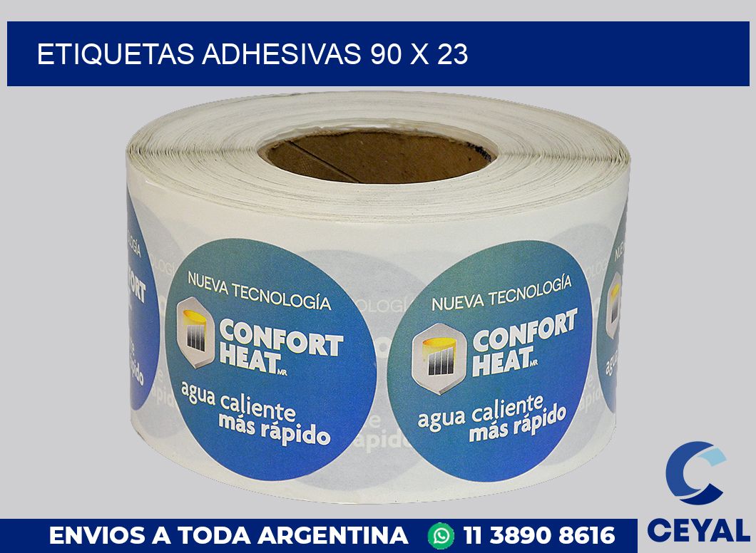 etiquetas adhesivas 90 x 23