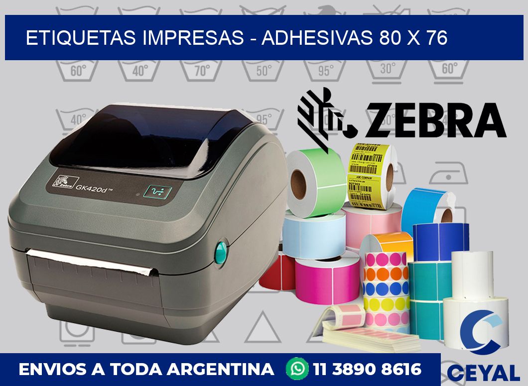 etiquetas impresas – Adhesivas 80 x 76