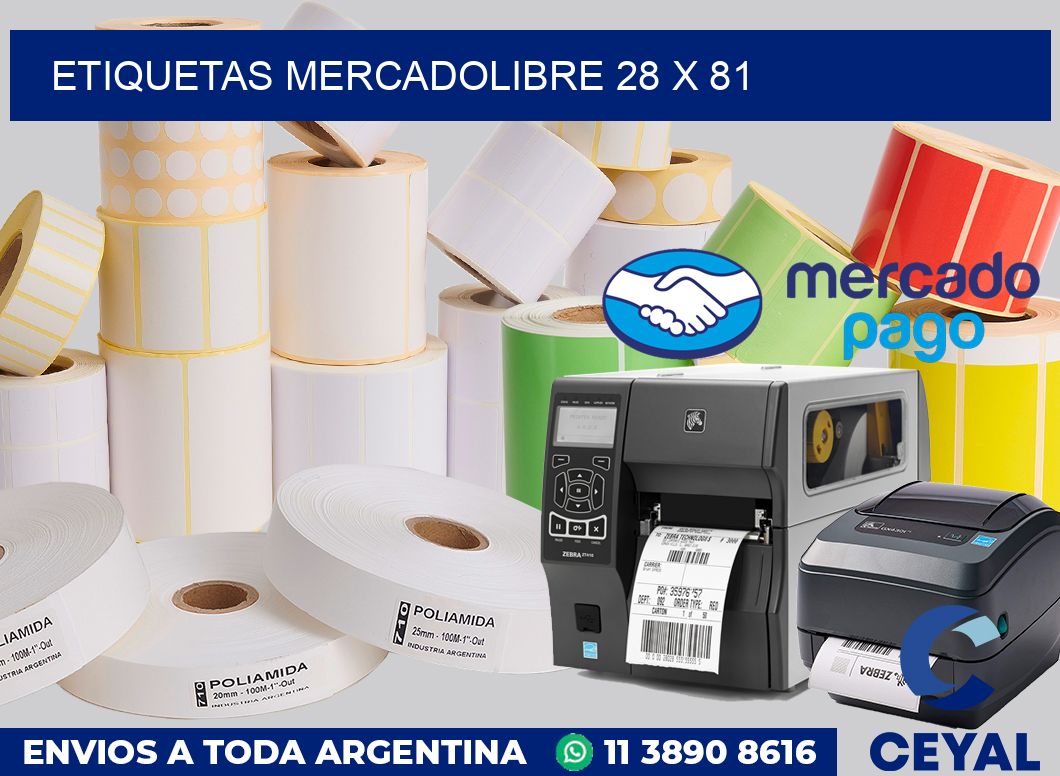 etiquetas mercadolibre 28 x 81