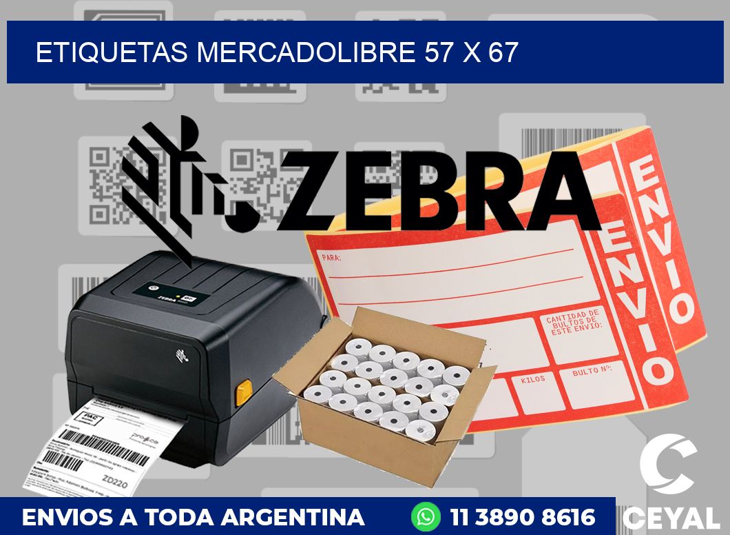 etiquetas mercadolibre 57 x 67