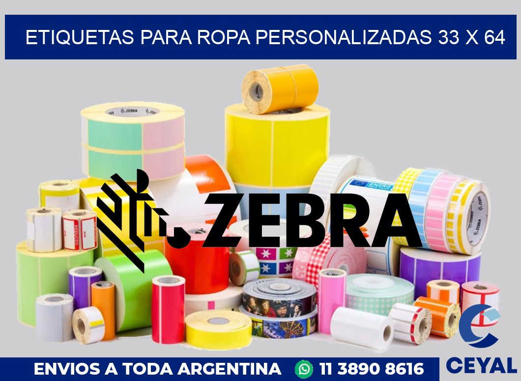 etiquetas para ropa personalizadas 33 x 64