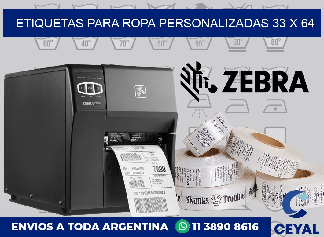 etiquetas para ropa personalizadas 33 x 64