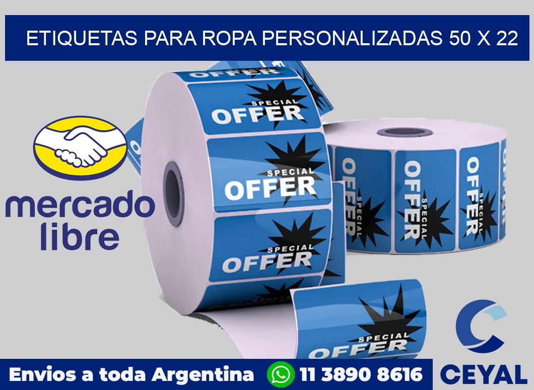 etiquetas para ropa personalizadas 50 x 22
