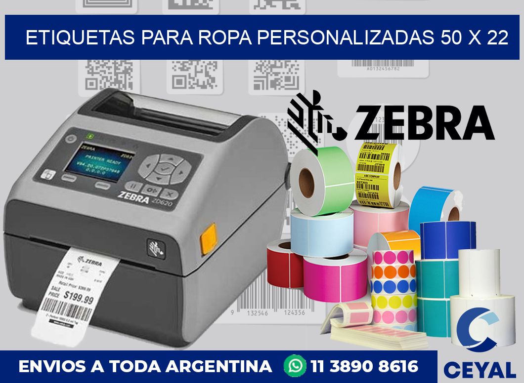 etiquetas para ropa personalizadas 50 x 22