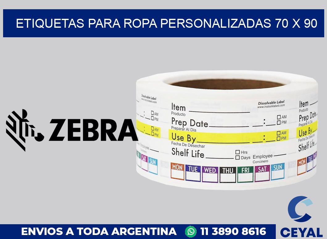 etiquetas para ropa personalizadas 70 x 90