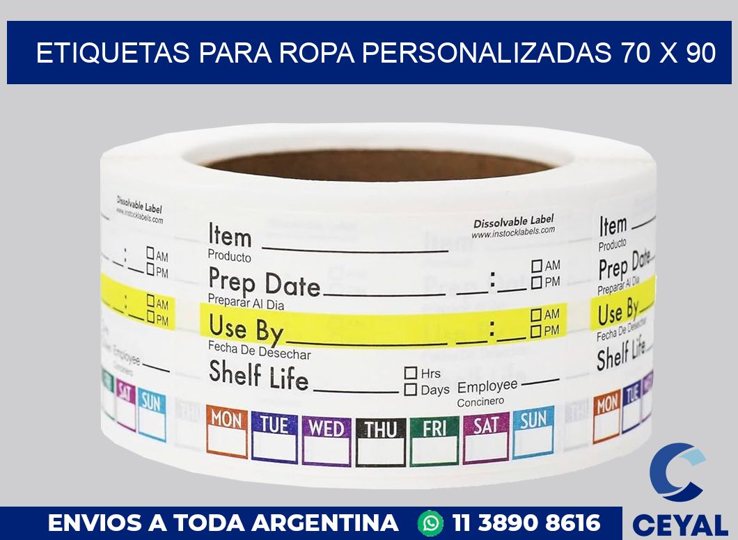 etiquetas para ropa personalizadas 70 x 90