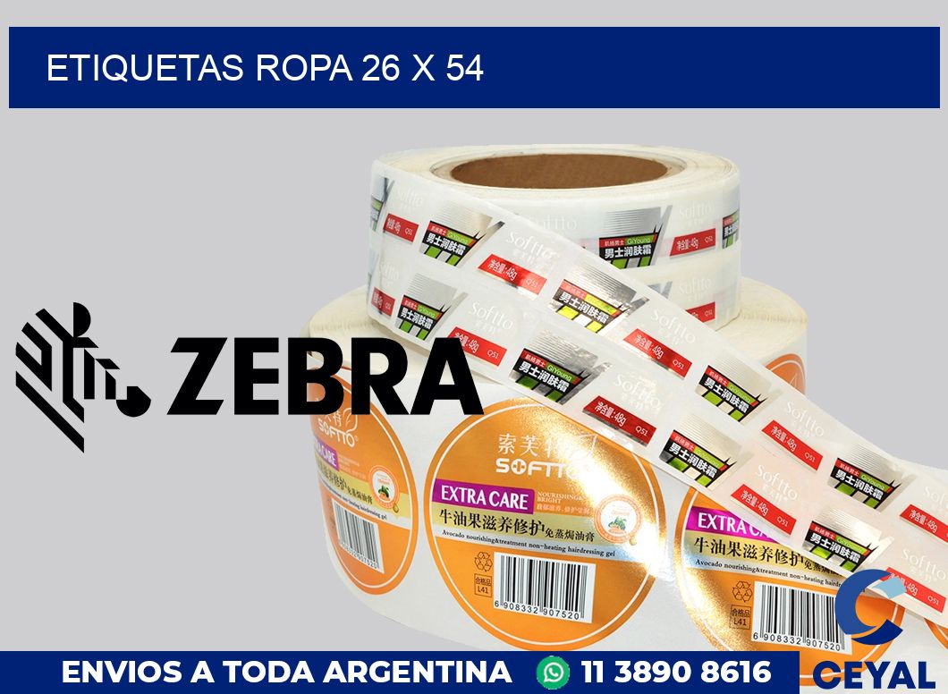 etiquetas ropa 26 x 54