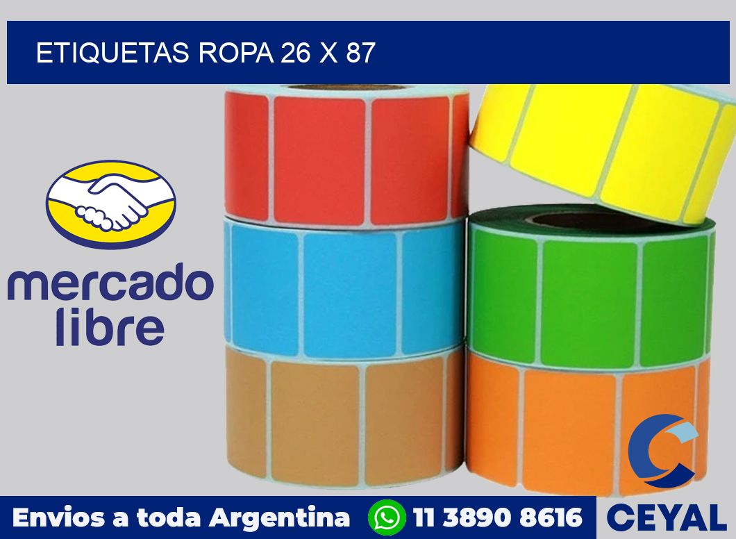 etiquetas ropa 26 x 87