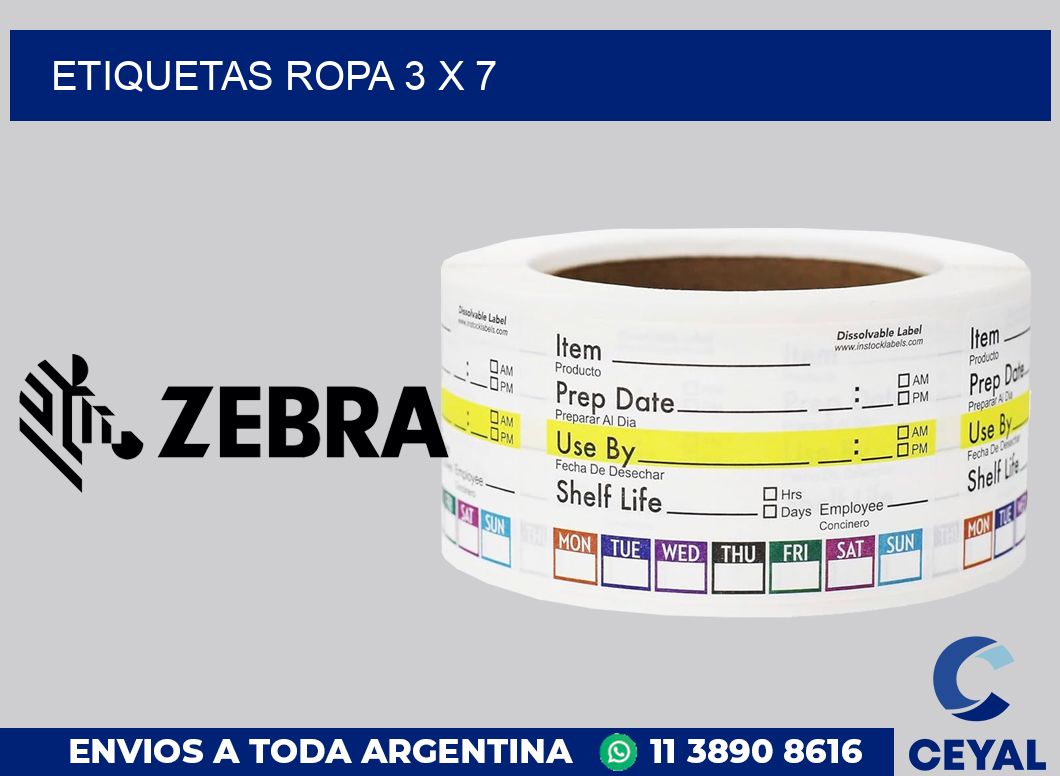 etiquetas ropa 3 x 7